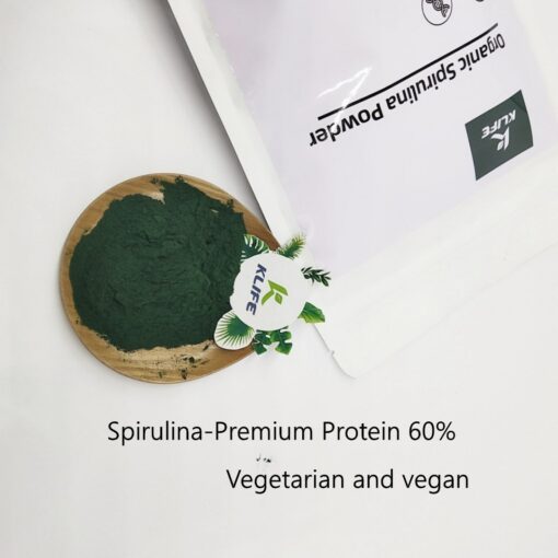 Organic spirulina powder: natural vegetarian food, supply folic acid, vitamin B12, iron, omega fatty acids, GLA, β-carotene, chlorophyll, amino acids - Image 3